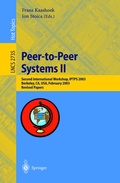 Cover: Peer-to-Peer Systems II - Springer