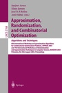 Cover: Approximation, Randomization, and Combinatorial Optimization. Algorithms and Techniques - Springer