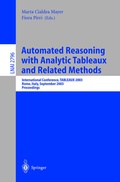 Cover: Automated Reasoning with Analytic Tableaux and Related Methods - Springer