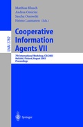 Cover: Cooperative Information Agents VII - Springer