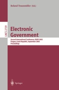 Cover: Electronic Government - Springer