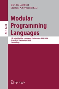 Enlarge image Cover: Modular Programming Languages - Springer