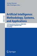 Cover: Artificial Intelligence: Methodology, Systems, and Applications - Springer
