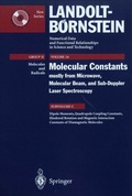 Cover: Dipole Moments, Quadrupole Coupling Constants, Hindered Rotation and Magnetic Interaction Constants of Diamagnetic Molecules - Springer
