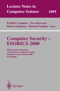 Cover: Computer Security - ESORICS 2000 - Springer