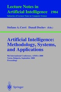 Cover: Artificial Intelligence: Methodology, Systems, and Applications - Springer
