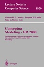 Cover: Conceptual Modeling - ER 2000 - Springer