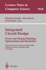Cover: Integrated Circuit Design: Power and Timing Modeling, Optimization and Simulation - Springer