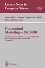Cover: Conceptual Modeling - ER 2000 - Springer