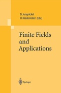 Cover: Finite Fields and Applications - Springer