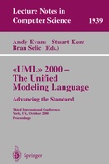 Cover: UML 2000 - The Unified Modeling Language: Advancing the Standard - Springer