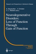 Bild: Neurodegenerative Disorders: Loss of Function Through Gain of Function - Springer