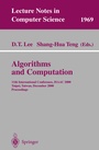 Cover: Algorithms and Computation - Springer