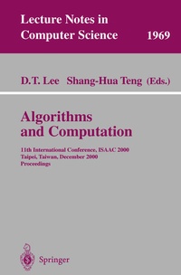 Enlarge image Cover: Algorithms and Computation - Springer