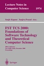 Cover: FST TCS 2000: Foundations of Software Technology and Theoretical Science - Springer