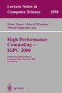 Cover: High Performance Computing - HiPC 2000 - Springer
