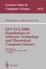 Cover: FST TCS 2000: Foundations of Software Technology and Theoretical Science - Springer