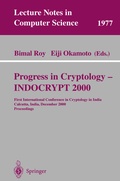 Cover: Progress in Cryptology - INDOCRYPT 2000 - Springer