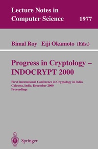 Enlarge image Cover: Progress in Cryptology - INDOCRYPT 2000 - Springer