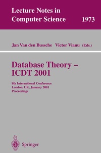 Enlarge image Cover: Database Theory - ICDT 2001 - Springer
