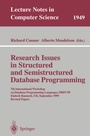 Cover: Research Issues in Structured and Semistructured Database Programming - Springer