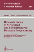 Cover: Research Issues in Structured and Semistructured Database Programming - Springer