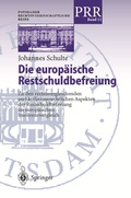 Cover: Die europ&auml;ische Restschuldbefreiung - Springer