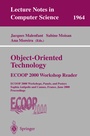 Cover: Object-Oriented Technology: ECOOP 2000 Workshop Reader - Springer