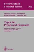 Cover: Types for Proofs and Programs - Springer