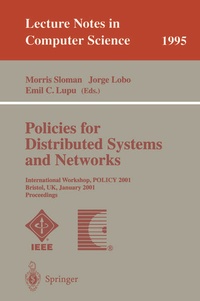 Enlarge image Cover: Policies for Distributed Systems and Networks - Springer