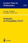 Cover: Seminaire de Probabilites XXXV - Springer