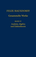 Cover: Felix Hausdorff - Gesammelte Werke Band IV - Springer