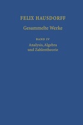 Cover: Felix Hausdorff - Gesammelte Werke Band IV - Springer