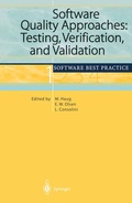 Cover: Software Quality Approaches: Testing, Verification, and Validation - Springer