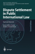 Cover: Dispute Settlement in Public International Law - Springer
