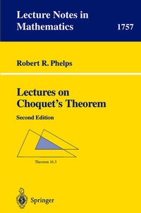Enlarge image Cover: Lectures on Choquet's Theorem - Springer