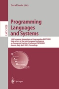 Cover: Programming Languages and Systems - Springer