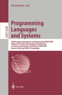Enlarge image Cover: Programming Languages and Systems - Springer