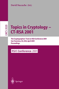 Enlarge image Cover: Topics in Cryptology - CT-RSA 2001 - Springer