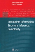Cover: Incomplete Information: Structure, Inference, Complexity - Springer