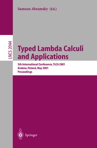 Enlarge image Cover: Typed Lambda Calculi and Applications - Springer