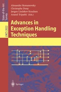 Cover: Advances in Exception Handling Techniques - Springer