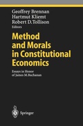 Cover: Method and Morals in Constitutional Economics - Springer