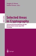 Cover: Selected Areas in Cryptography - Springer