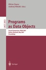Cover: Programs as Data Objects - Springer
