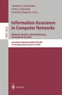 Cover: Information Assurance in Computer Networks: Methods, Models and Architectures for Network Security - Springer