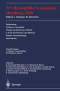 Cover: 31st Hemophilia Symposium - Springer