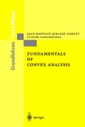 Cover: Fundamentals of Convex Analysis - Springer