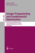 Cover: Integer Programming and Combinatorial Optimization - Springer