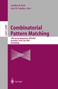 Cover: Combinatorial Pattern Matching - Springer